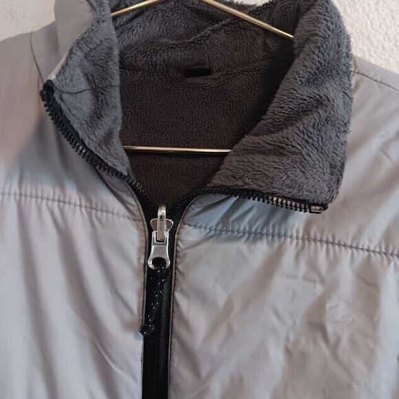 Free Country Quilted Fleece Lined Jacket Womens Small Light Gray Coat - Picture 3 of 8